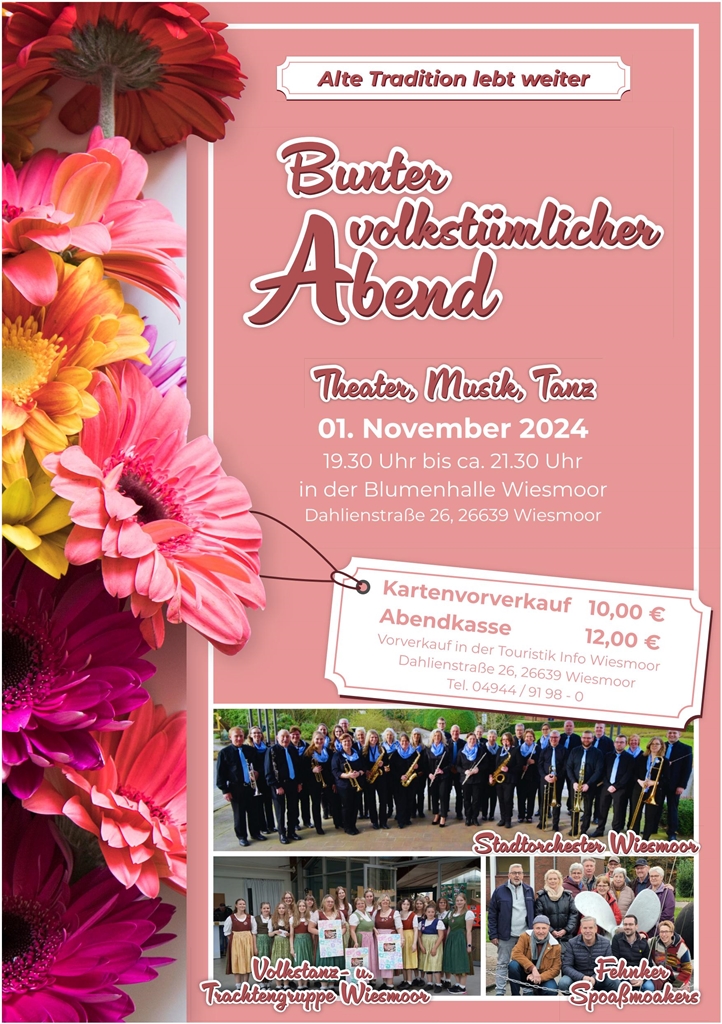 Bunter Abend Blumenhalle Wiesmoor